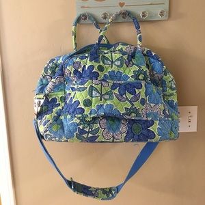 Vera Bradley blue overnight bag