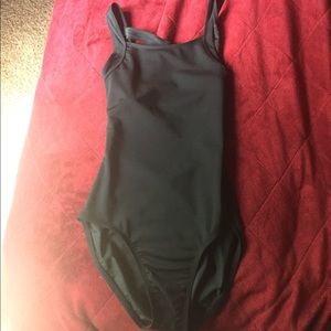 Natalie Dance Wear crisscross back black leotard