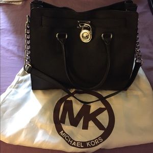 MK Hamilton Large Leather Tote Bag.
