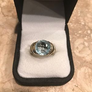 David Yurman blue topaz ring