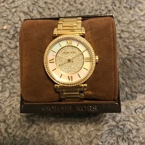 Michael Kors Mother of Pearl Pave Watch