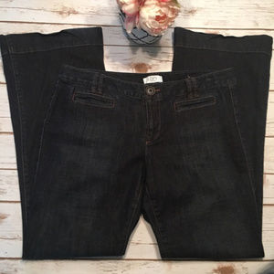 LOFT Size 10P Dark Rinse Flare Jeans