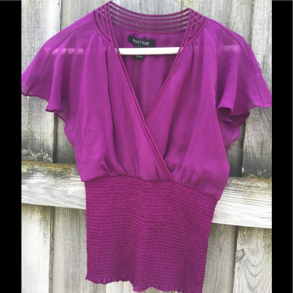 White House/Black Market purple blouse size XXS