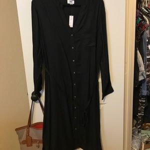Brand new black button up dress