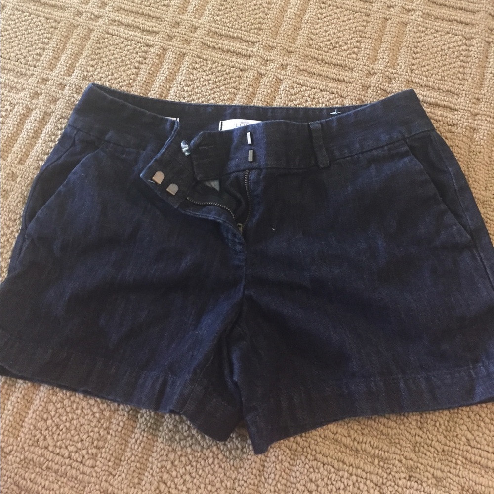 Loft Riviera Jean Shorts sz2 Navy Blue