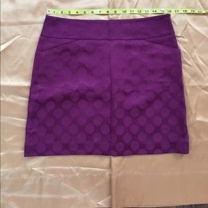 Purple polka dot loft mini skirt