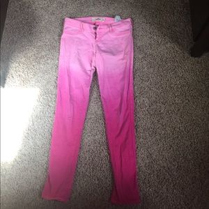 Hollister Pink Ombré Skinny Jeans