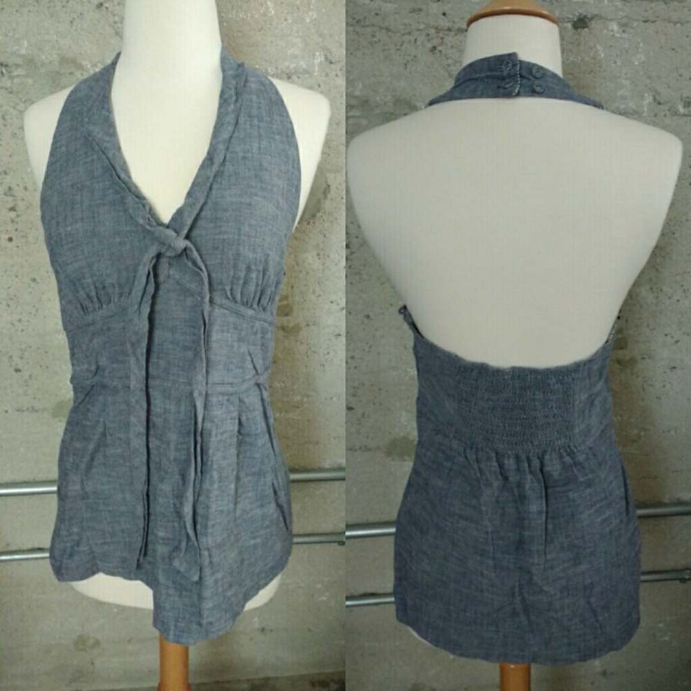 ❌nfs❌ Fei chambray halter - Picture 3 of 5
