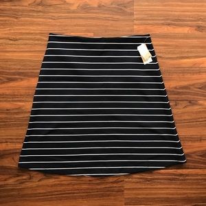 NWT Navy Striped Skirt