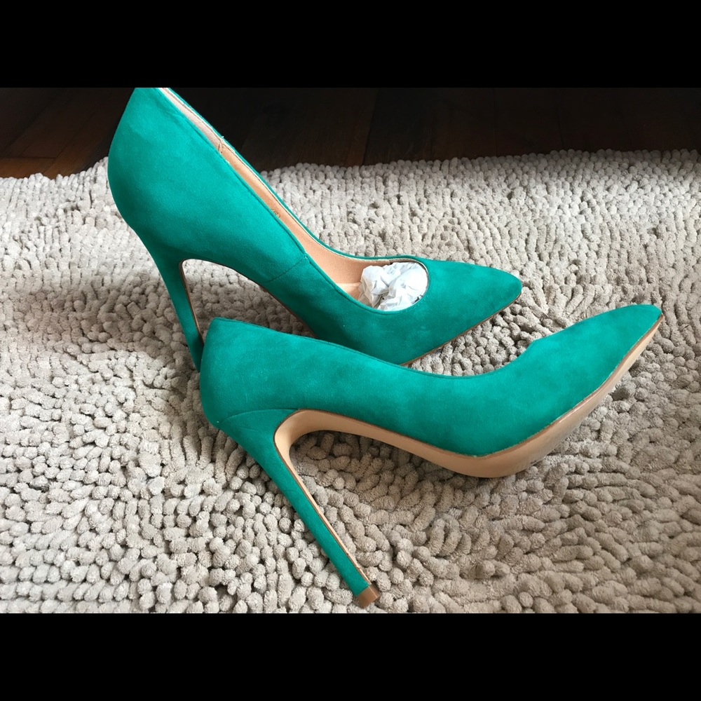 New Teal Sea Foam heels