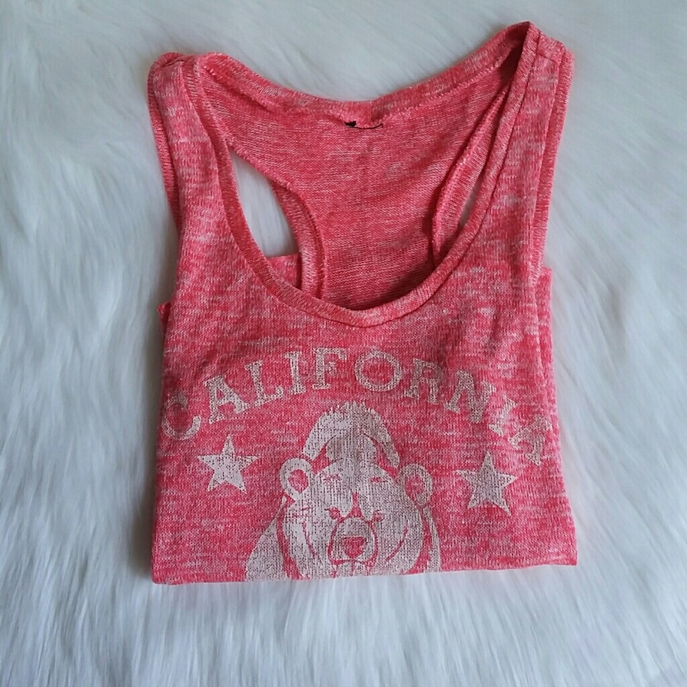 California Bear Pink Tank Size M Like for Discount