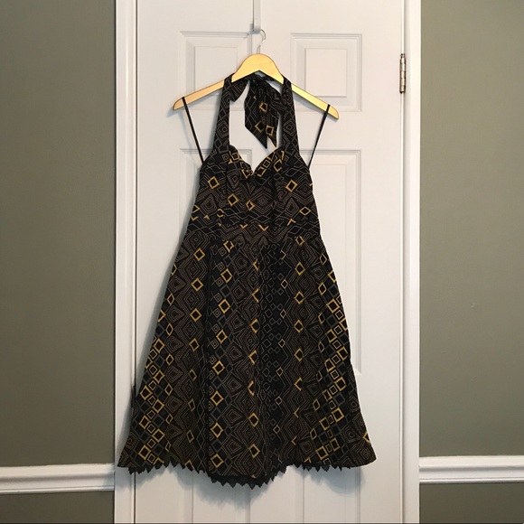 Geometric halter dress - Picture 1 of 4