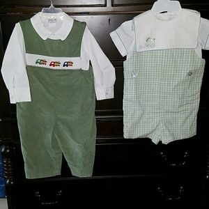 Smocked little boys outfits