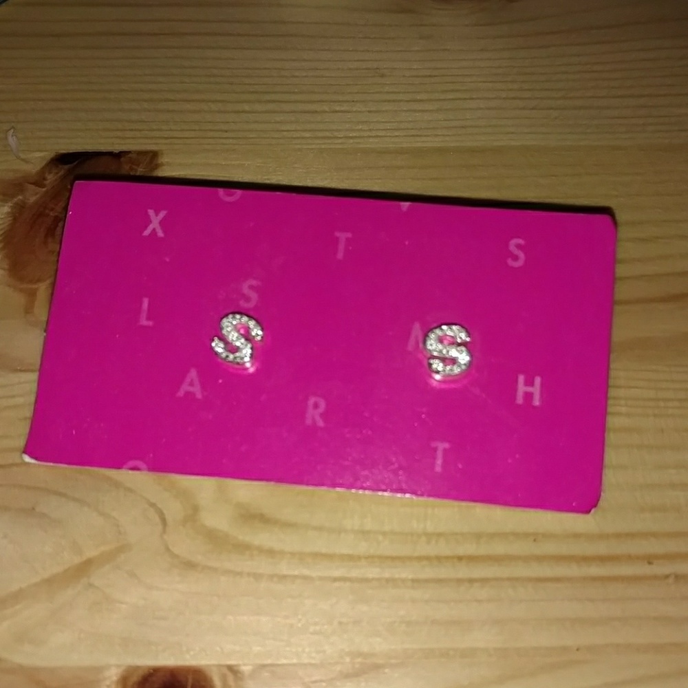 S letter earrings
