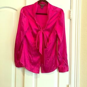 White House Black Market blouse hot pink size 8