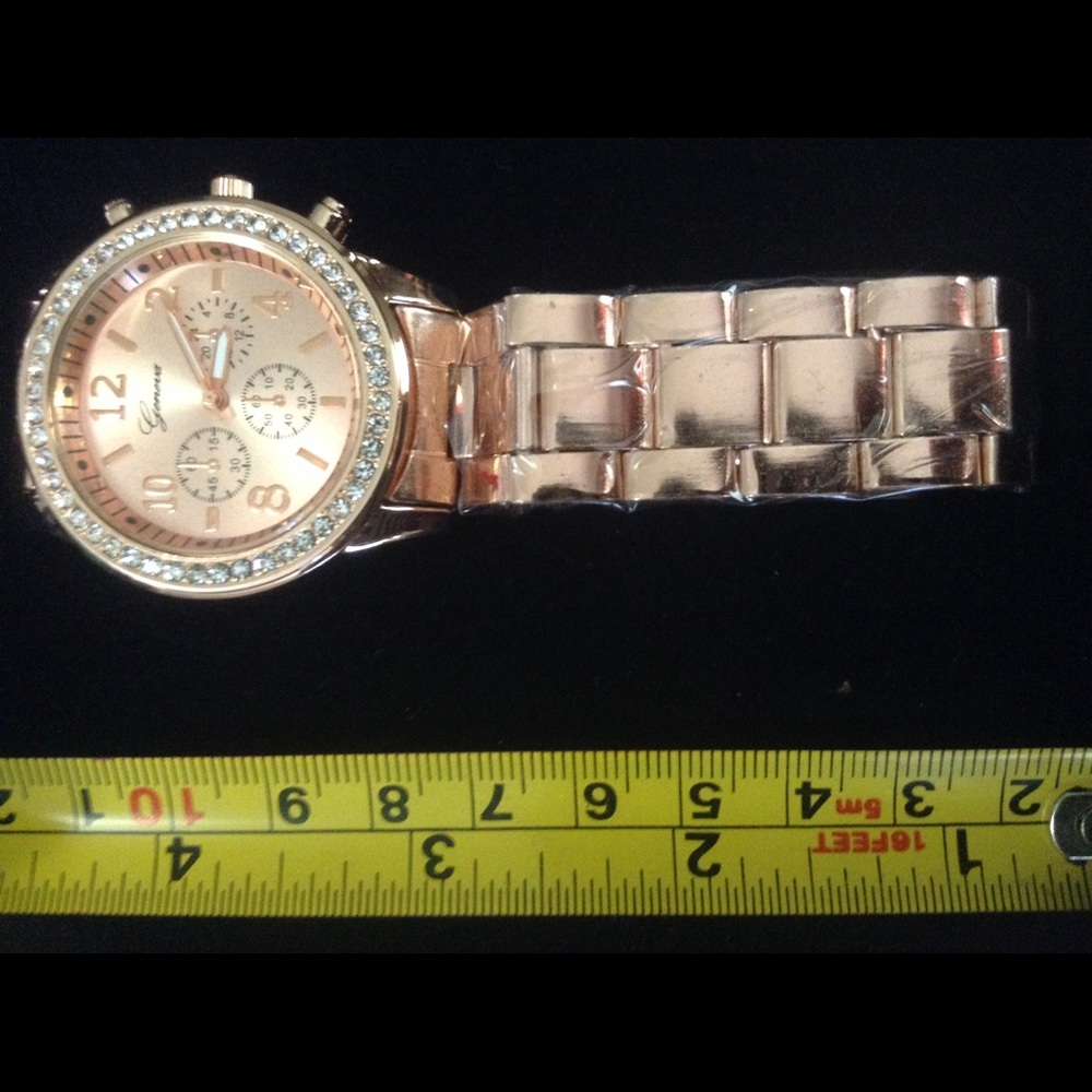 Rose Gold Geneva Watch. Brand New
