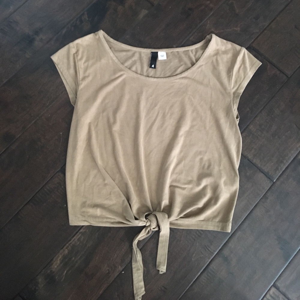 Suede crop top