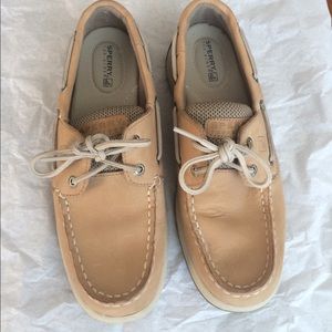 Tan Sperry Top-Siders boat shoes 7M