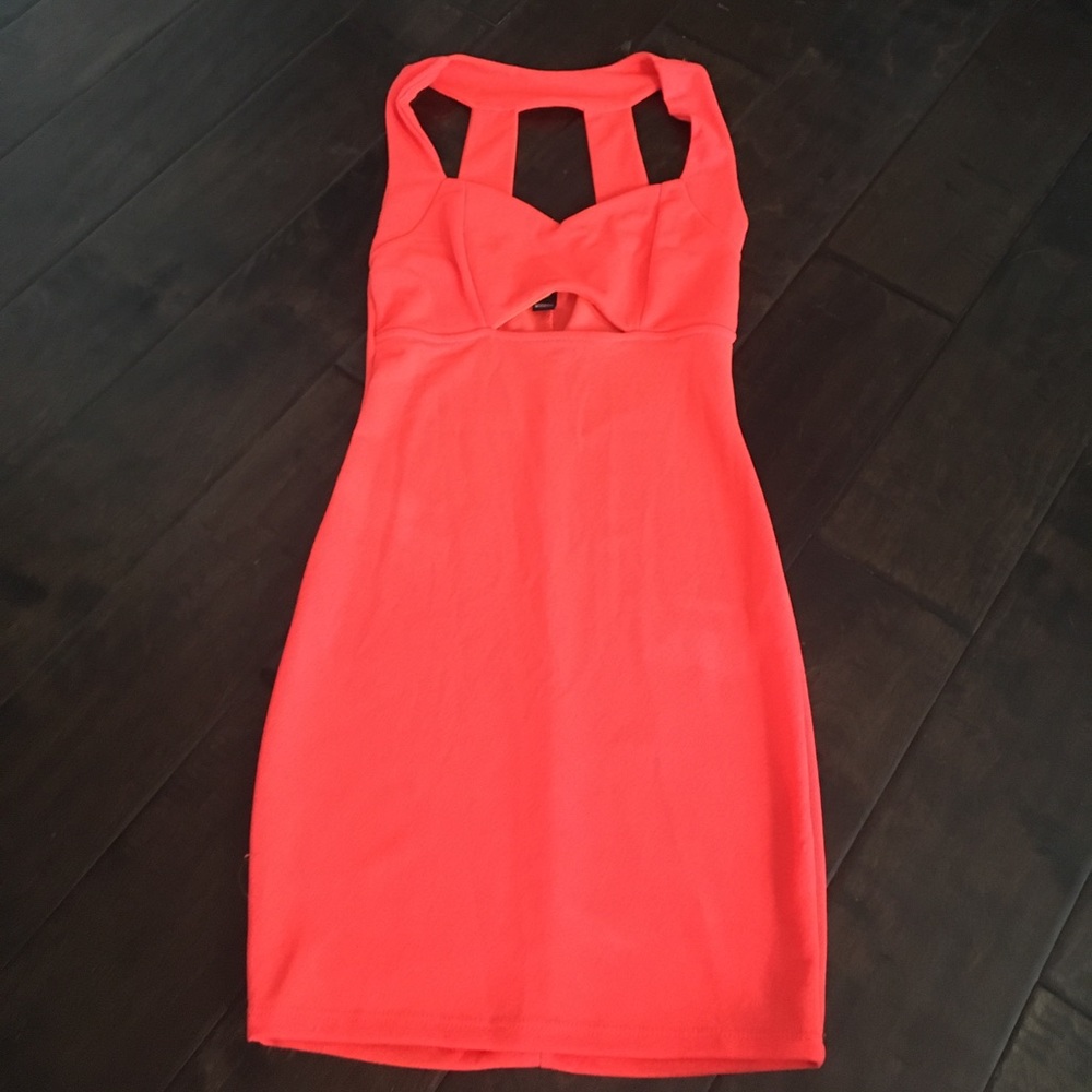 Neon orange dress
