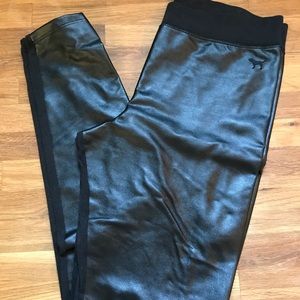 Faux leather leggings • VS PINK • size S