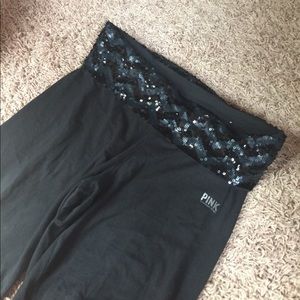 VS PINK leggings with sequin band