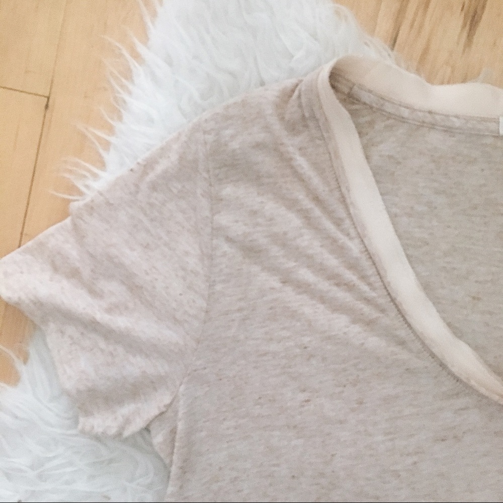 J Crew Factory Ruffle Neck Tee - Picture 2 of 6