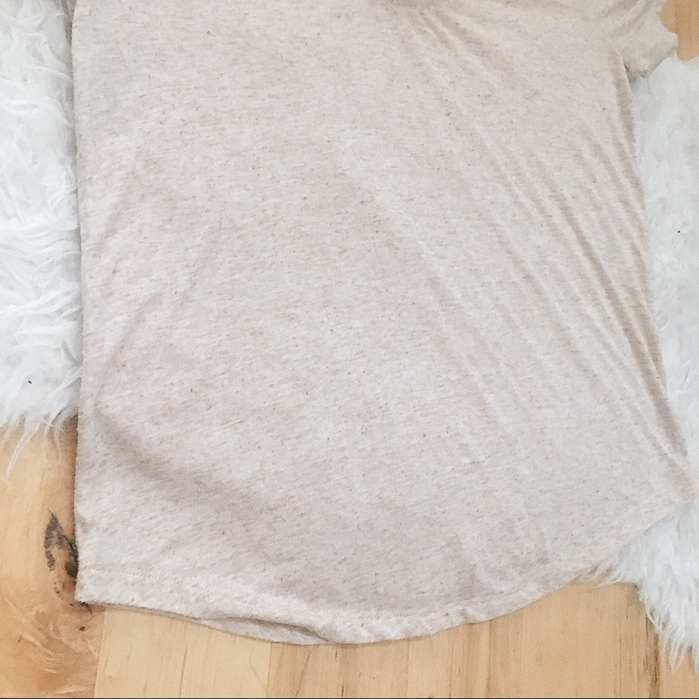 J Crew Factory Ruffle Neck Tee - Picture 4 of 6