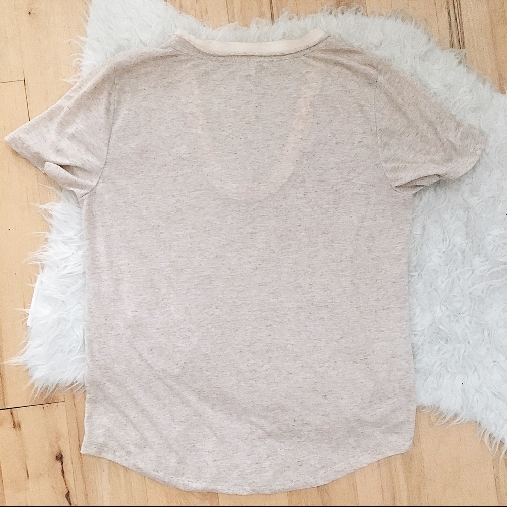 J Crew Factory Ruffle Neck Tee - Picture 5 of 6