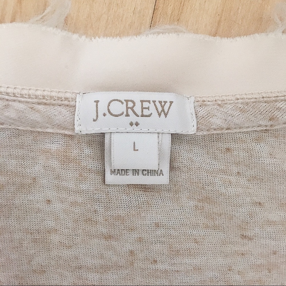 J Crew Factory Ruffle Neck Tee - Picture 6 of 6
