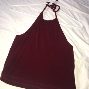Maroon halter top