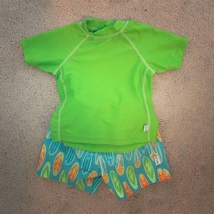 iPlay Swim Trunks& Rash Guard -- 6-12 months
