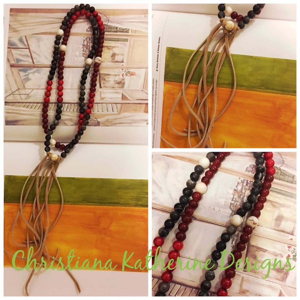 Tassel beaded necklace