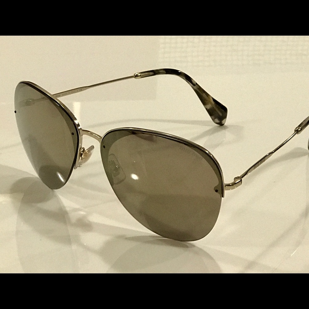 ❗️sold❗️Miu Miu Aviator Rounded Sunglasses - Picture 7 of 8