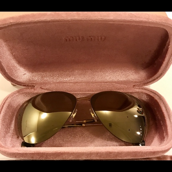 ❗️sold❗️Miu Miu Aviator Rounded Sunglasses - Picture 4 of 8