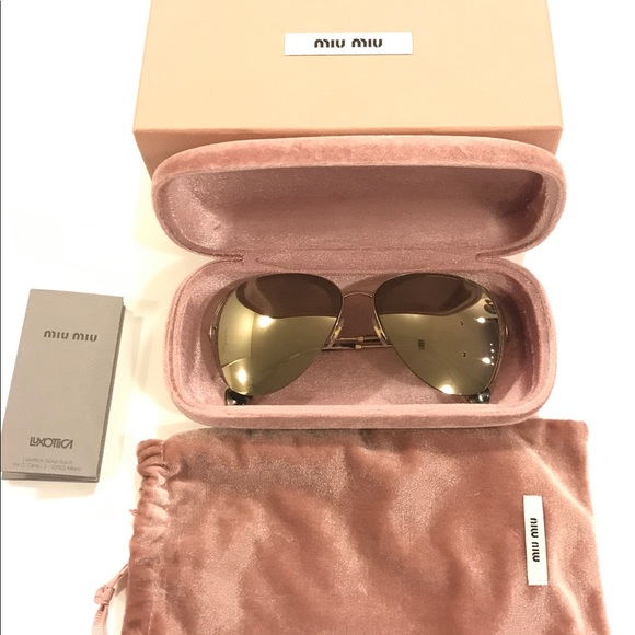 ❗️sold❗️Miu Miu Aviator Rounded Sunglasses - Picture 2 of 8