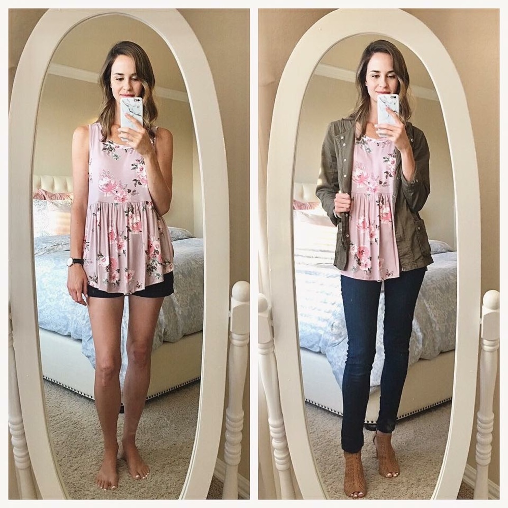Mauve floral top