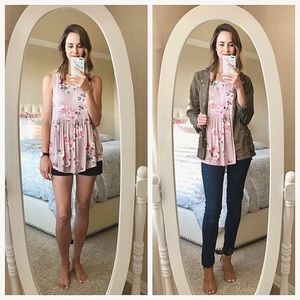 Mauve floral top
