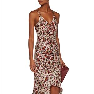 Haute Hippie Assymetrical Midi Dress