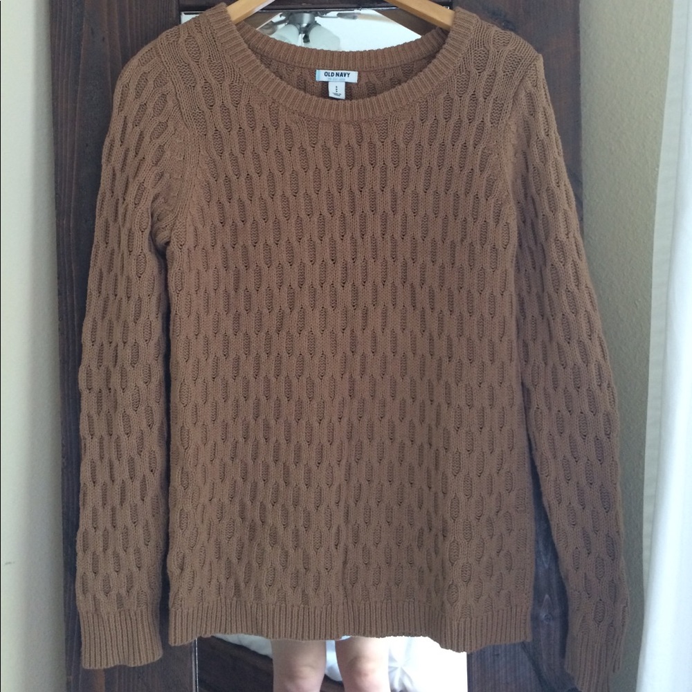 Camel Cable Knit Old Navy Sweater