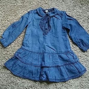 Gap Denim Dress Ruffles