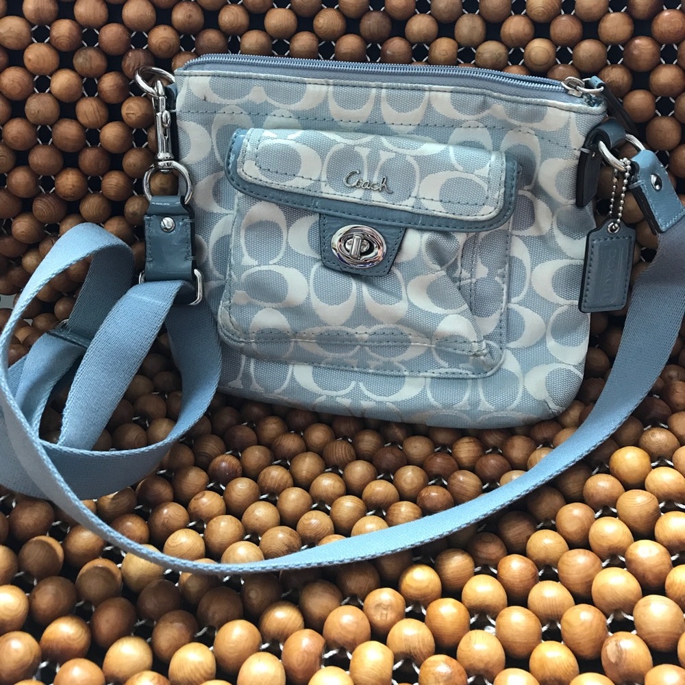Authentic Coach Lightblue Crossbody Bag