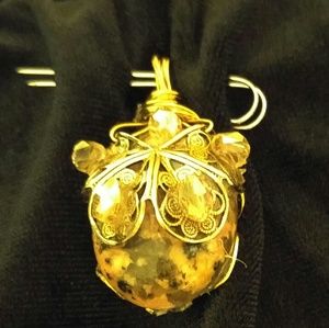 #0020 Handcrafted Leopardskin Jasper Pendant