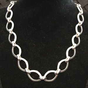 Gorgeous SOLID Sterling Silver Oval Link Necklace