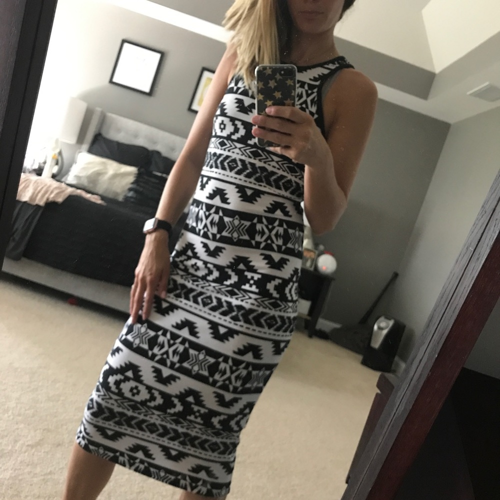 Express Printed bodycon dress