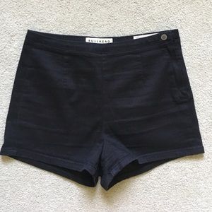 Bullhead high waisted black shorts with side zip