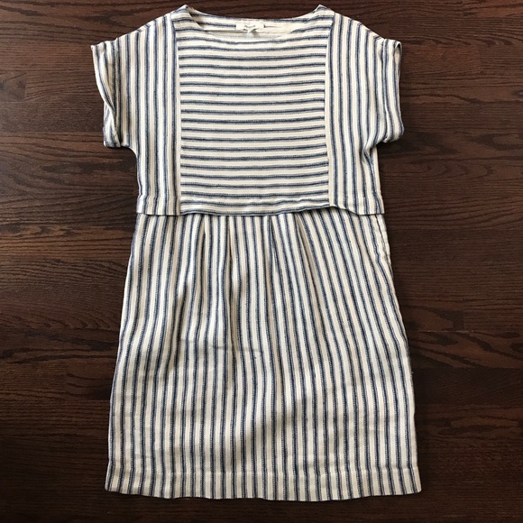 Blue and White Canvas Madewell Dress - Picture 1 of 2
