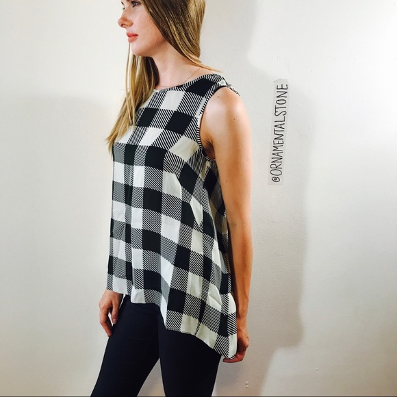 RAG & BONE GREEN CHECKER SPLIT BACK TOP 0309 - Picture 5 of 8