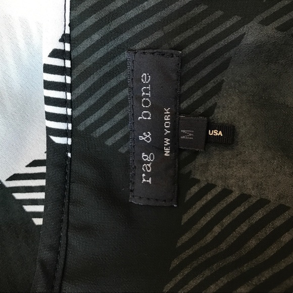 RAG & BONE GREEN CHECKER SPLIT BACK TOP 0309 - Picture 8 of 8