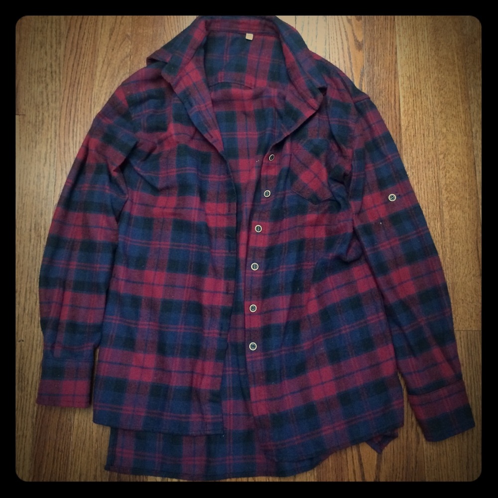 Classic red boyfriend flannel