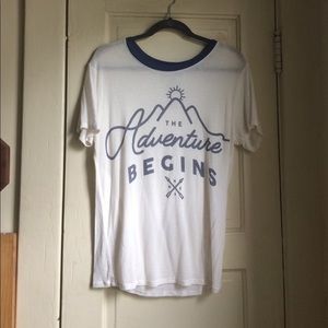 super soft, adventure begins tee